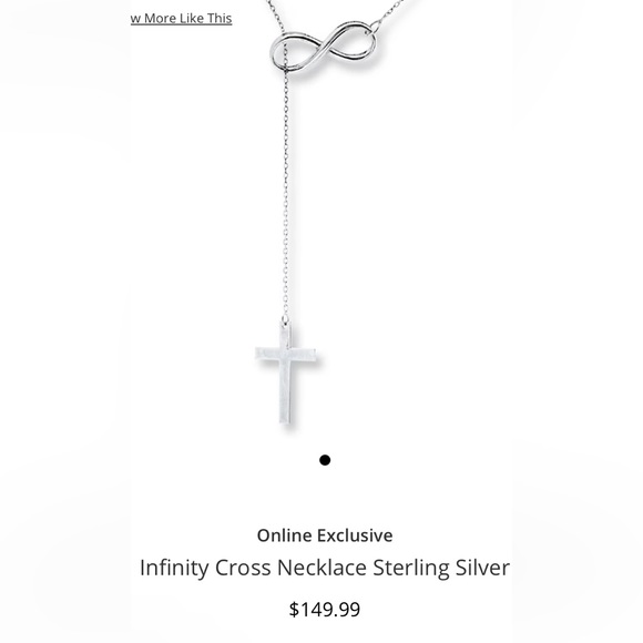 Infinity Cross Pendant Necklace-Silver - Picture 1 of 4